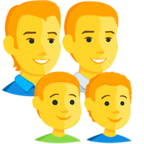 👨‍👨‍👦‍👦 Facebook / Messenger «Family: Man, Man, Boy, Boy» Emoji - Messenger Application version