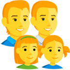 👨‍👨‍👧‍👧 Facebook / Messenger «Family: Man, Man, Girl, Girl» Emoji - Messenger Application version