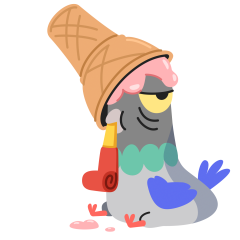 Bird Brained sticker #04