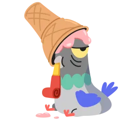 Bird Brained Sticker Nr.4 - herunterladen als WEBP.