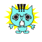 Blue Cat sticker #03