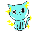 Blue Cat sticker #08