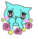 Blue Cat sticker #09