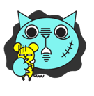 Blue Cat sticker #14