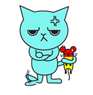 Blue Cat sticker #15