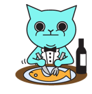 Blue Cat sticker #16