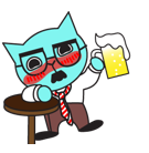 Blue Cat sticker #21