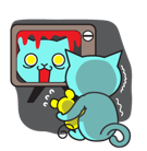 Blue Cat sticker #34