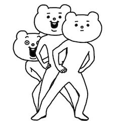 Bold Betakkuma sticker #19 - download as WEBP.