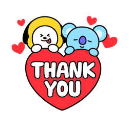 BT21 Love &Peace sticker #02