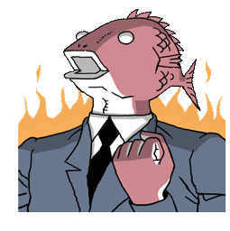 Business Fish sticker #04