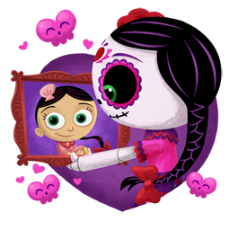 Día de los Muertoons sticker #03