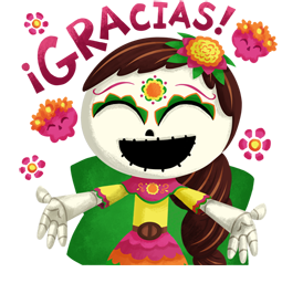 Día de los Muertoons sticker #04