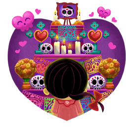 Día de los Muertoons sticker #08