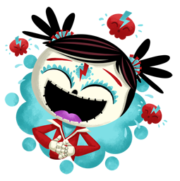 Día de los Muertoons sticker #10