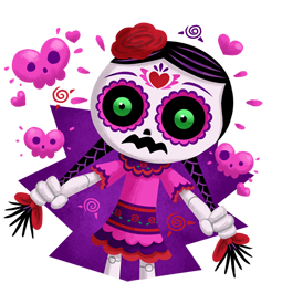 Día de los Muertoons sticker #17