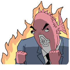 Big Boss Business Fish sticker #03