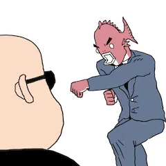 Executive Business Fish sticker #11 - download as WEBP.