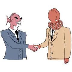 Big Boss Business Fish Sticker Nr.18 - herunterladen als WEBP.