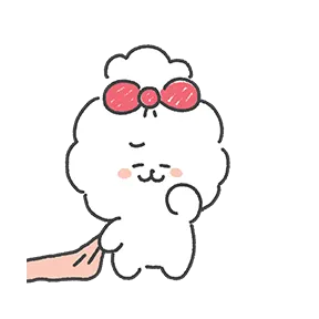 Fluffy Puppy sticker #3 - download as WEBP.