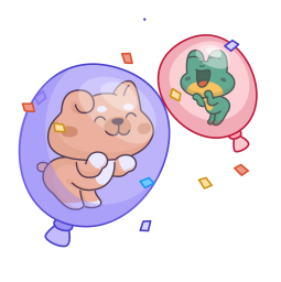Frog & Dog sticker #02