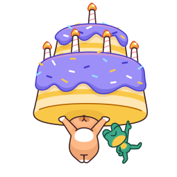 Frog & Dog sticker #03