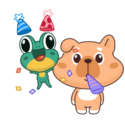 Frog & Dog sticker #04