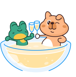 Frog & Dog sticker #05