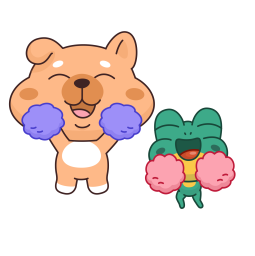 Frog & Dog sticker #06