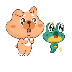 Frog & Dog sticker #07