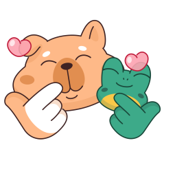 Frog & Dog sticker #09