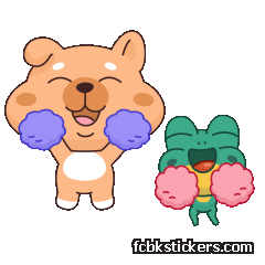 Frosch und Hund Aufkleber #6