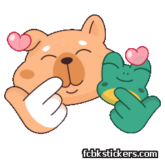 Frosch und Hund Aufkleber #9