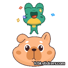 Frosch und Hund Aufkleber #12