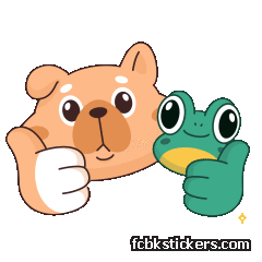 Frosch und Hund Aufkleber #18
