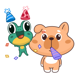 Frog & Dog sticker #04