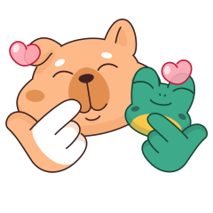 Frog & Dog sticker #09