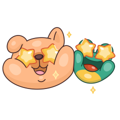 Frog & Dog sticker #17