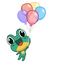 Frosch und Hund Sticker Nr.10 - herunterladen als WEBP.