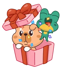Frosch und Hund Sticker Nr.15 - herunterladen als WEBP.