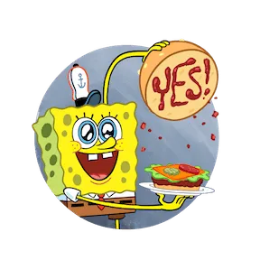 F.U.N. with SpongeBob sticker #4 - download as WEBP.