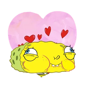 F.U.N. with SpongeBob sticker #5 - download as WEBP.