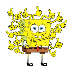 F.U.N. with SpongeBob sticker #12 - download as WEBP.