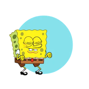 F.U.N. with SpongeBob sticker #16 - download as WEBP.