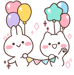 Happy Mimi and Neko sticker #03