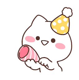 Happy Mimi and Neko sticker #04