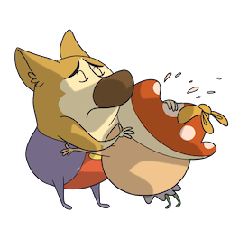 Little Mushroom and Chubby Wolf sticker #12