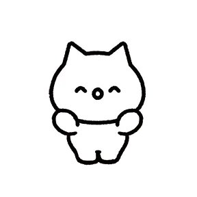 Meowy sticker #1 - download as WEBP.