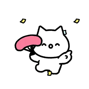 Meowy sticker #5 - download as WEBP.