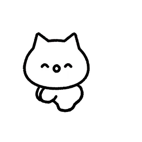 Meowy sticker #7 - download as WEBP.